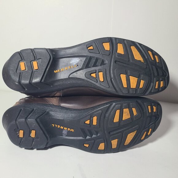 Merrell Donatella Brown Leather Waterproof Side-Zipper Mid-Calf Women's Boot 9 - Picture 8 of 8